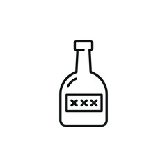 Rum Bottle icon. Simple rum bottle icon for social media, app, and web design. Vector illustration