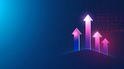  Growth up arrow sign business success graphic design on illustration concept