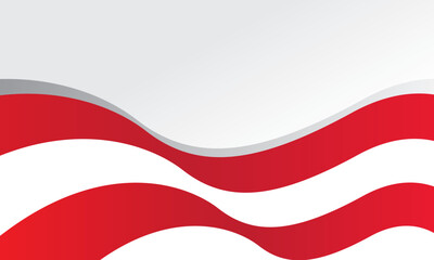 Naklejka premium Wave flag Indonesia, Indonesia Independence day background