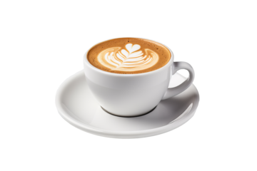 High-resolution coffee cup PNG with transparent background ideal for digital design projects, cafeteria branding, menu templates, and morning beverage illustrations