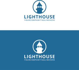 Creative Light House Logo Design Template very modern and professional.