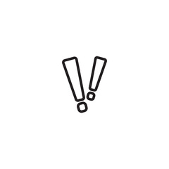 Obraz premium Caveat, alert icon vector illustration logo template for many purpose. Editable icon.