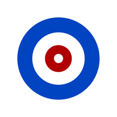 Curling house icon with modern design. Curling target icon