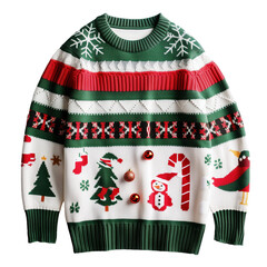 knitted ugly christmas sweater isolated