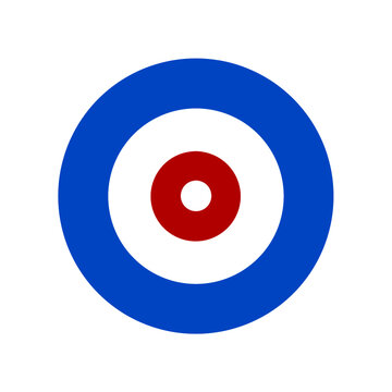 Curling house icon with modern design. Curling target icon