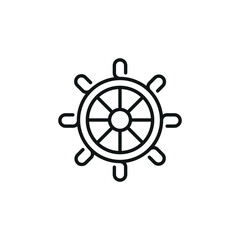 Ship Wheel icon. Simple ship wheel icon for social media, app, and web design. Vector illustration.
