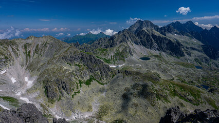 Panorama of the Tatra Mountains from the Mount Vychodna Vysoka (Mala Wysoka).