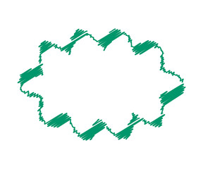 Round scribble doodle emphasis round line shape border. Hand drawn line brush stroke elements.