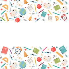Back to school background banners vector illustration