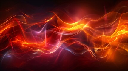 Obraz premium Abstract Fire and Light Waves