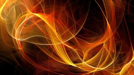 Fototapeta premium Abstract Swirling Orange and Yellow Lights