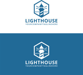 Creative Light House Logo Design Template very modern and professional.