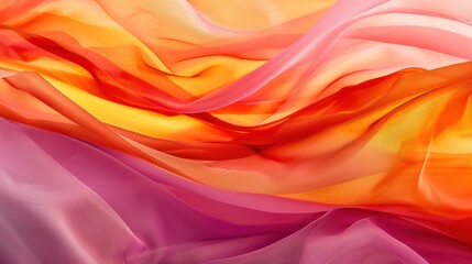 Obraz premium Abstract Background with Pink, Orange and Yellow Silk