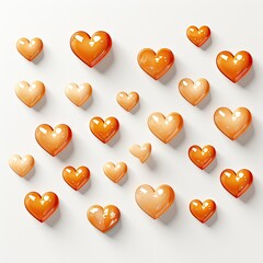 Obraz premium hearts for a montage light orange light