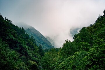 clouds over mountain