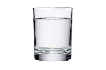 High-resolution glass of water on transparent background for clean and minimalist designs, isolated PNG ideal for product mockups, digital artwork, and refreshing beverage visuals
