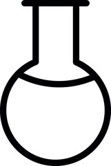 Round Bottom Flask Line Art Icon