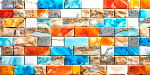 Fototapeta premium mosaic of bright colored stones abstract background