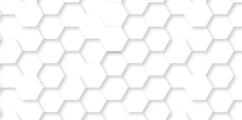 Abstract hexagonal futuristic geometric backdrop White background and embossed hexagon , honeycomb white hexagon concept design abstract technology background vector background, or wallpaper.