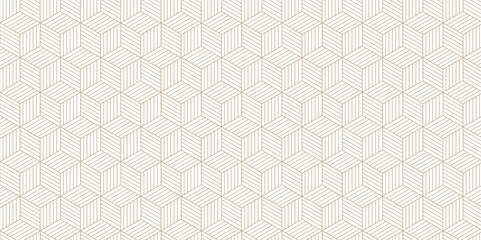 Fototapeta premium seamless pattern with lines geometric tile and hexagon vector diamond triangle with wallpaper design.