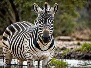 zebra in zoo