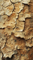 A detailed view of the rough, textured surface of cork wood, highlighting its unique cellular structure.