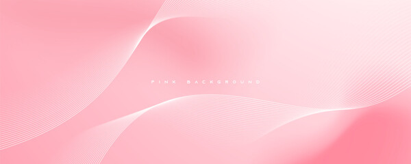 Modern abstract background pink gradient wavy lines decorative design vector