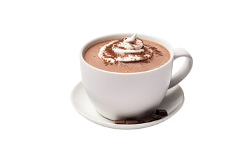 Naklejka premium Delicious hot chocolate beverage isolated on transparent PNG background
