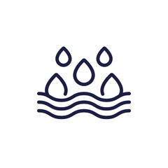 Absorption, absorb water icon in line style