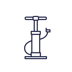 Air pump line icon on white