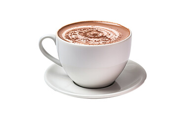 Naklejka premium Delicious hot chocolate beverage isolated on transparent PNG background