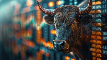 Digital concept of Crude oil Financial investment in bull market.