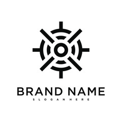 Obraz premium Target logo design, abstract and unique target sign. Premium Vector