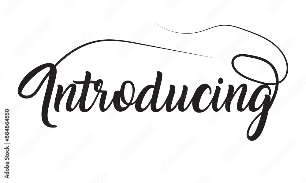 Fototapete indian script calligraphy cursive typography black text lettering. isolated on the white background.