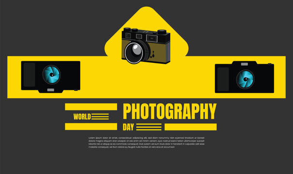 world photography day, poster and banner design for world photography day