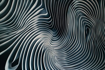 Abstract art with a series of parallel lines creating a sense of depth 