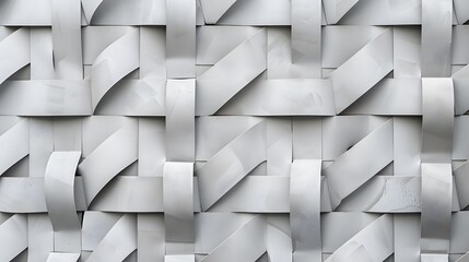 Abstract white geometric pattern on gray background modern digital technology global network metal bending for wallpaper, logo, banner, web design. 