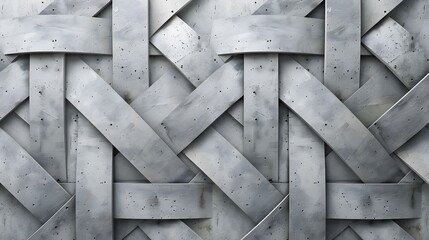 Abstract white geometric pattern on gray background modern digital technology global network metal bending for wallpaper, logo, banner, web design. 