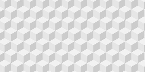 Vector of cube geometric pattern grid backdrop triangle background. Abstract cube geometric tile and mosaic wall or grid backdrop hexagon technology. white and gray geometric block cube structure. 