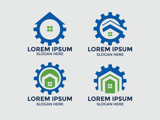 collection of modern minimalist repair logos