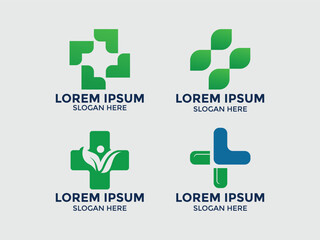 minimalist style health logo collection