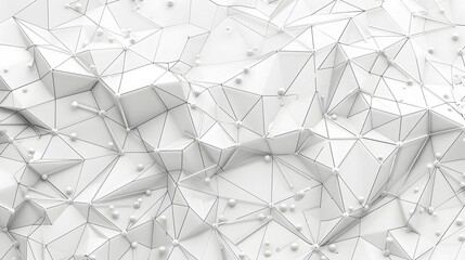 Abstract white geometric pattern on gray background modern digital technology global network metal bending for wallpaper, logo, banner, web design. 