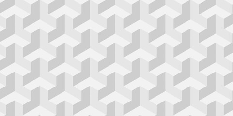 Abstract cube geometric tile and mosaic wall or grid backdrop square technology wallpaper. white or gray geometric block cube structure. Vector of cube pattern grid backdrop triangle background.