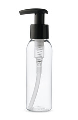 Empty Clear Plastic Bottle With Black Flip Top Cap