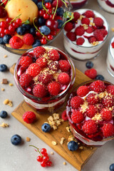Parfait berries cheesecake