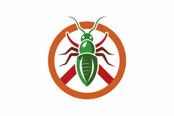 Pest control company logo design vector art illustration