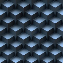seamless pattern, Abstract geometric pattern with 3D cubes, creating a modern minimalist texture, perfect for backgrounds or wallpaper.