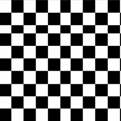 Fototapeta premium Seamless black and white checkerboard pattern with alternating squares. Perfect for background, design, and various artistic projects.