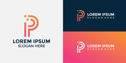 P Logo Design Template Vector Graphic Branding