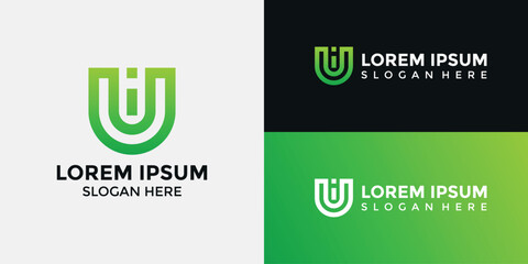 U Logo Design Template Vector Graphic Branding